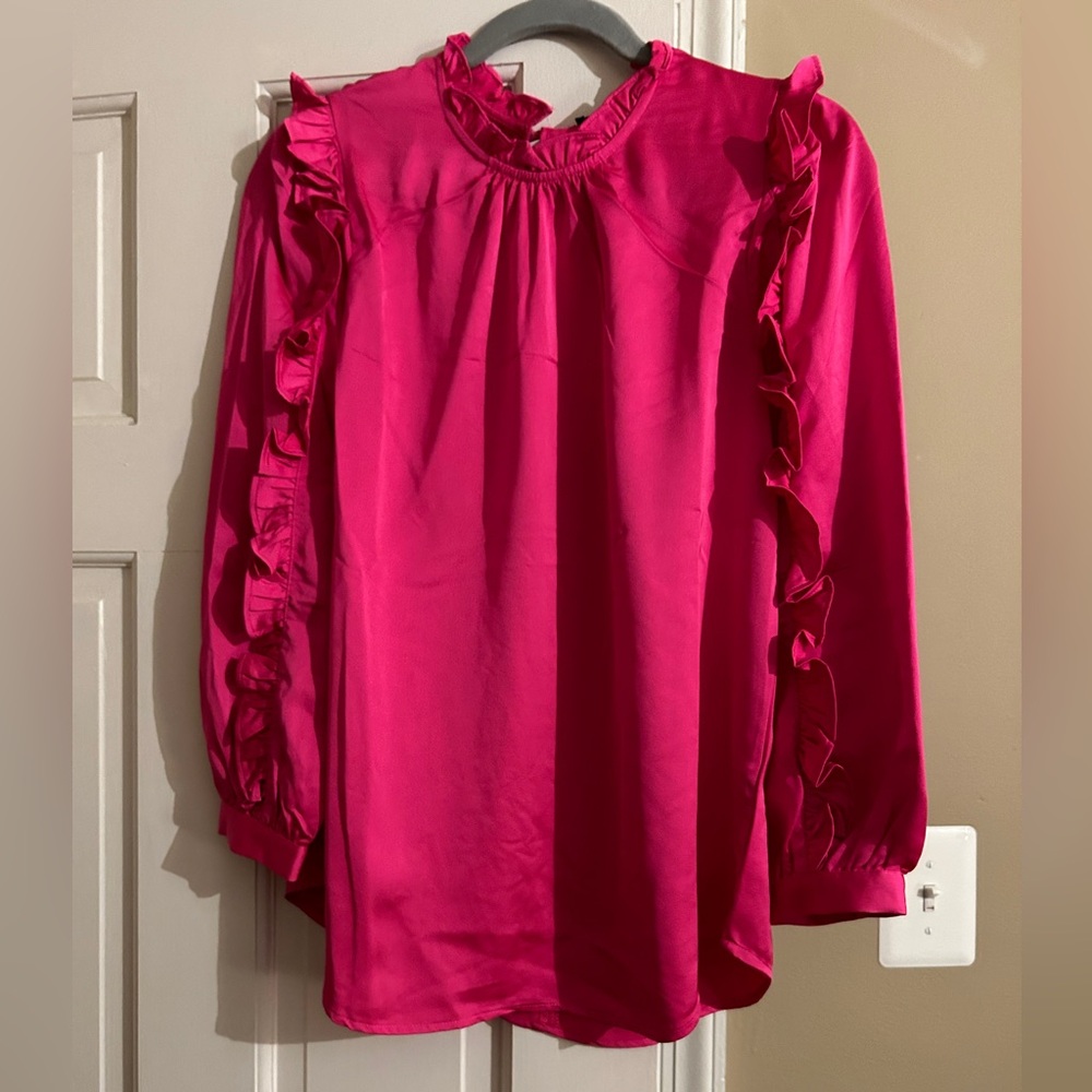 J. Crew Ruffle Sleeve Top